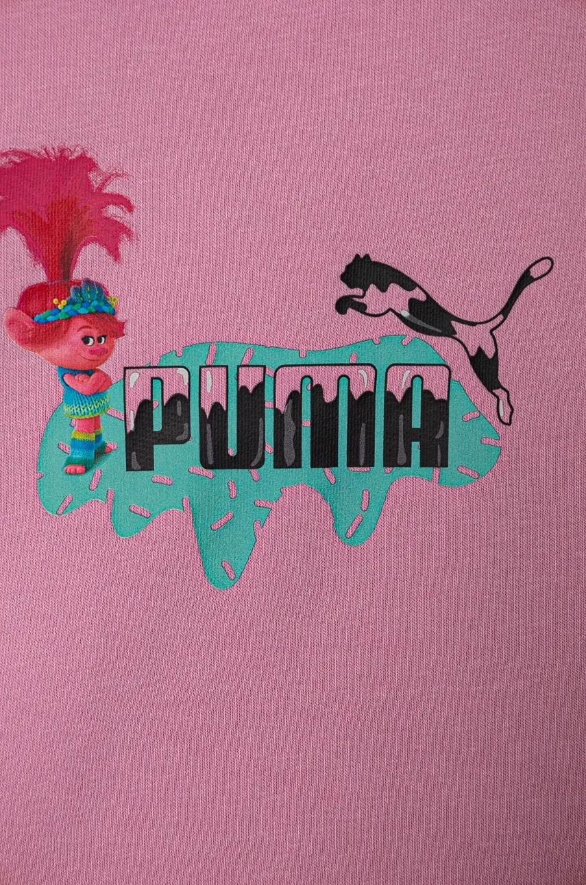 Trenirka Za Bebe Puma X TROLLS Minicat Crew Jogger TR Boja: Ružičasta, 627382