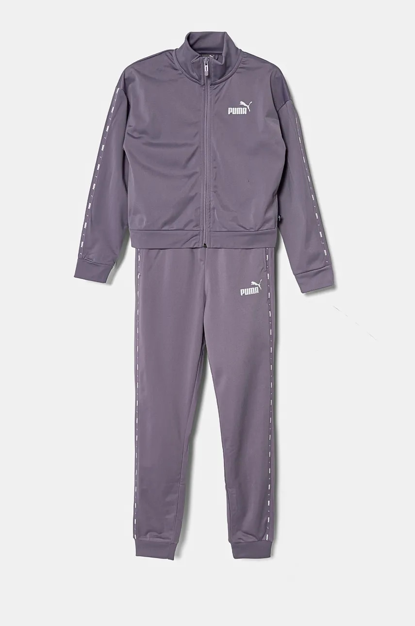 Puma trening copii ESS TAPE Tricot Suit cl culoarea violet, 680319