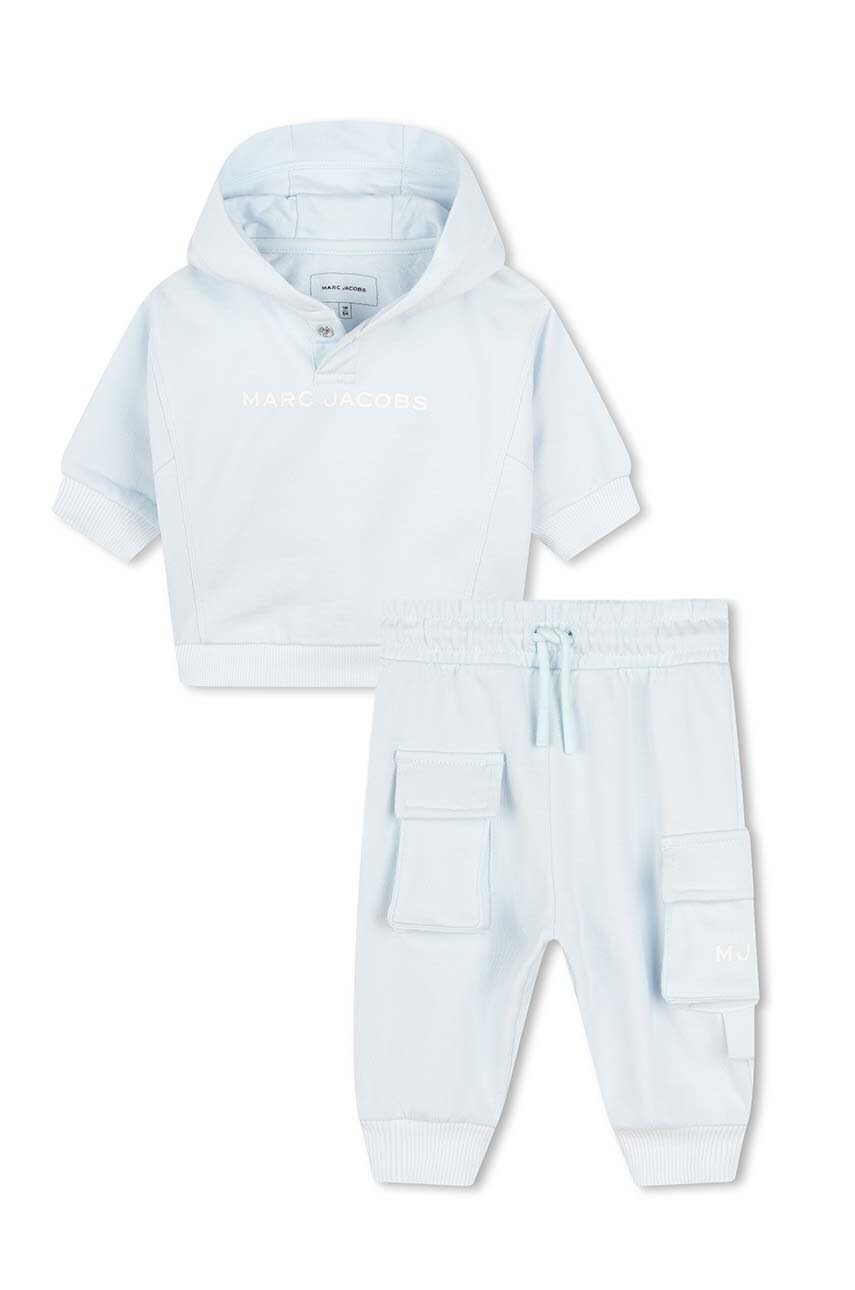 

Бебешки памучен спортен комплект Marc Jacobs в синьо W60331, Син