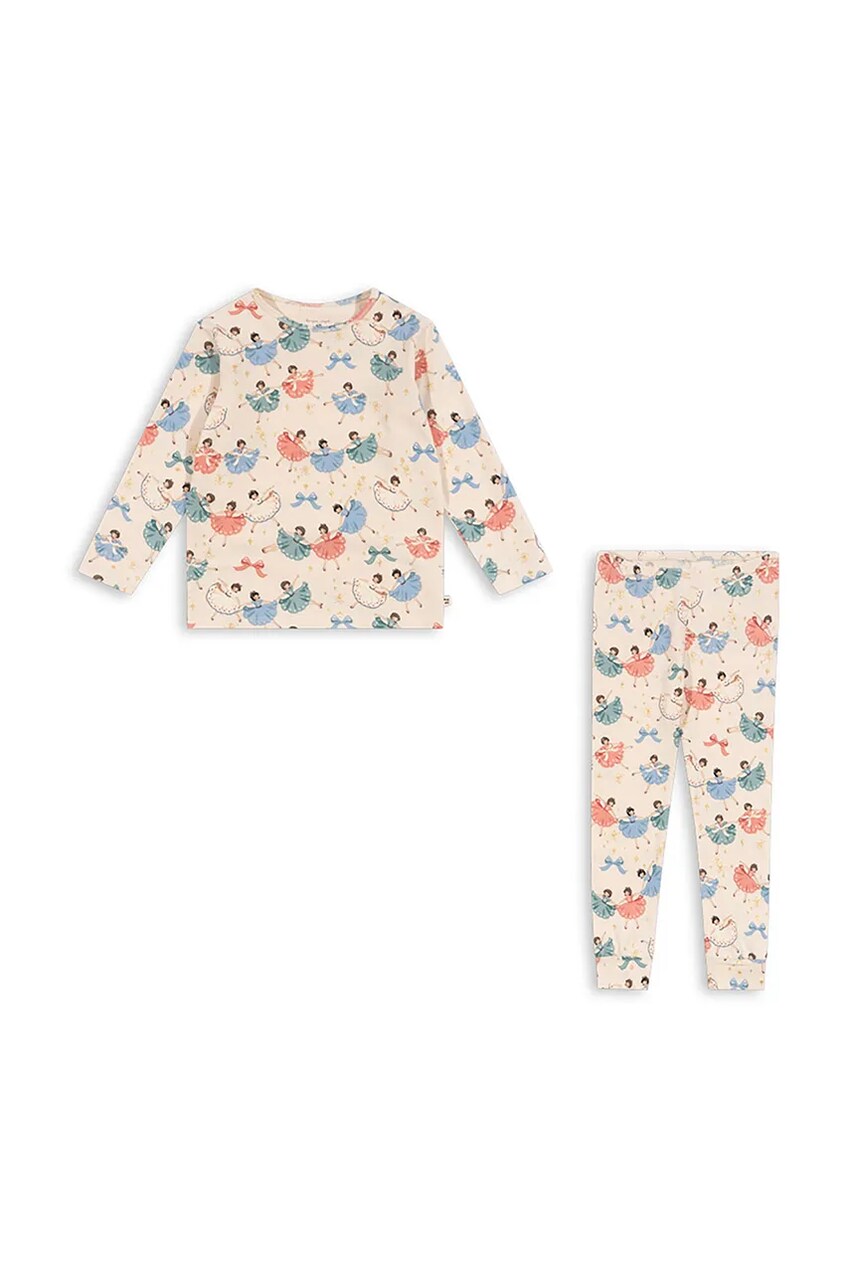 Konges Sløjd compleu copii BASIC BLOUSE/PANTS SET GOTS culoarea bej, KS101887 Konges Sløjd compleu copii BASIC BLOUSE/PANTS SET GOTS culoarea bej, KS101887