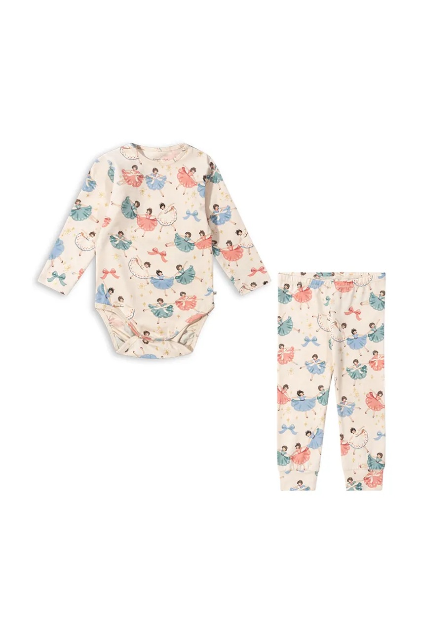 

Комплект за бебета Konges Sløjd BASIC BODY/PANTS SET GOTS в бежово KS101888, Бежов