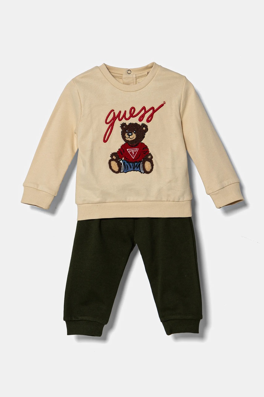 

Бебешки памучен спортен комплект Guess в бежово H4BI00 KAX73, Бежов