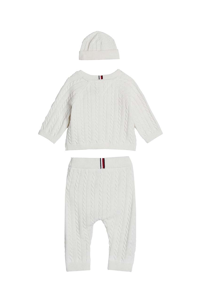Дитячий комплект з домішкою вовни Tommy Hilfiger 3-pack колір білий KN0KN01929