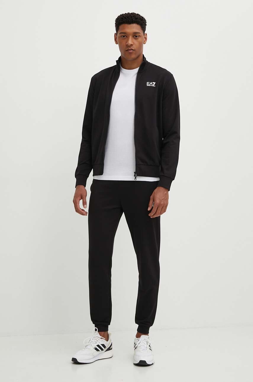 EA7 Emporio Armani trening din bumbac culoarea negru, PJVRZ.8NPV60