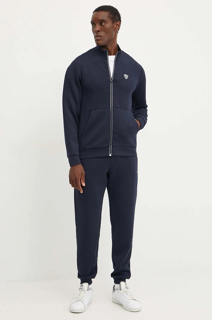 EA7 Emporio Armani trening barbati, culoarea albastru marin, PJ4EZ.8NPV56