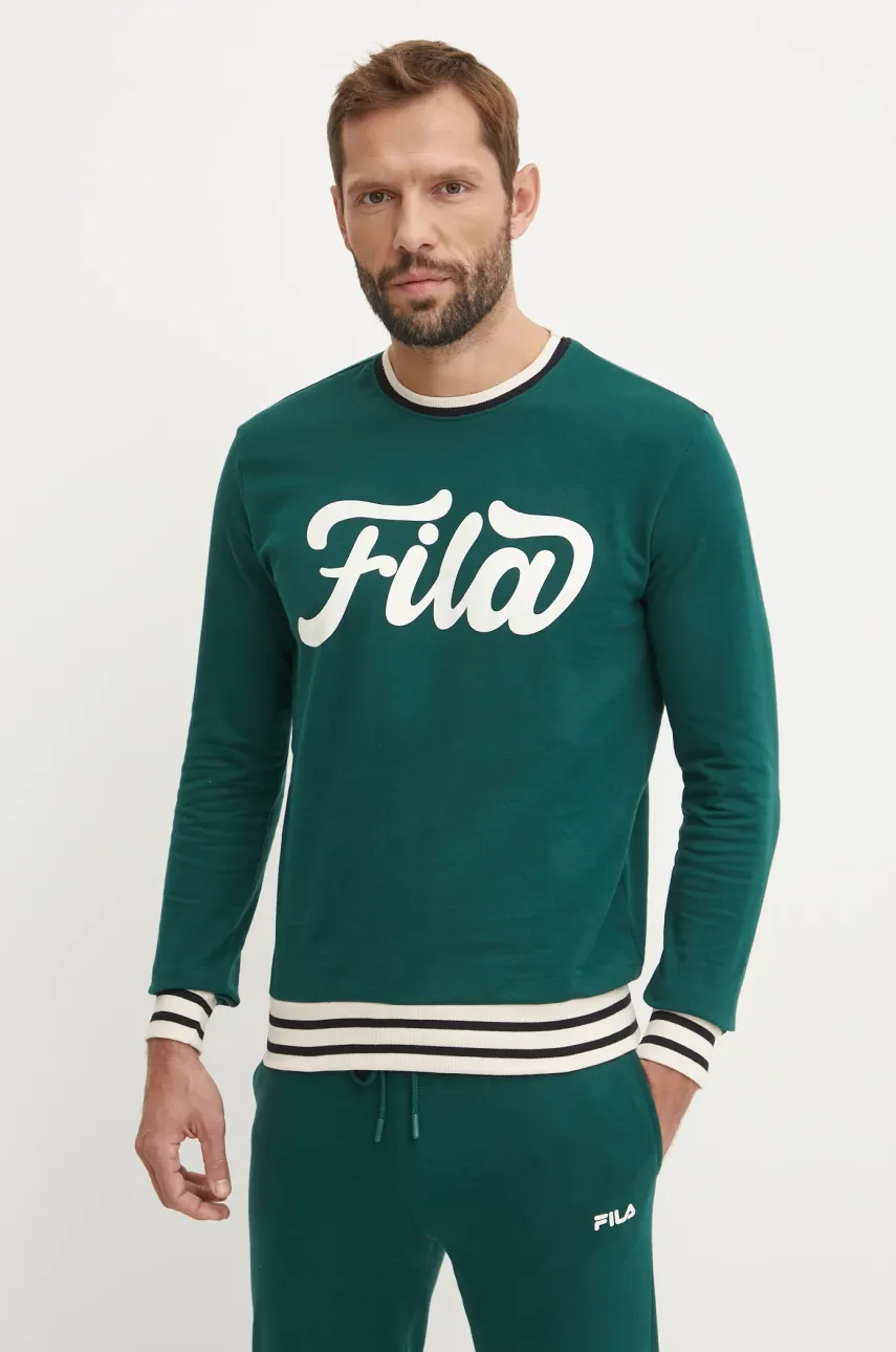 Хлопковый спортивный костюм Fila цвет зелёный FPW1198 Хлопковый спортивный костюм Fila цвет зелёный FPW1198