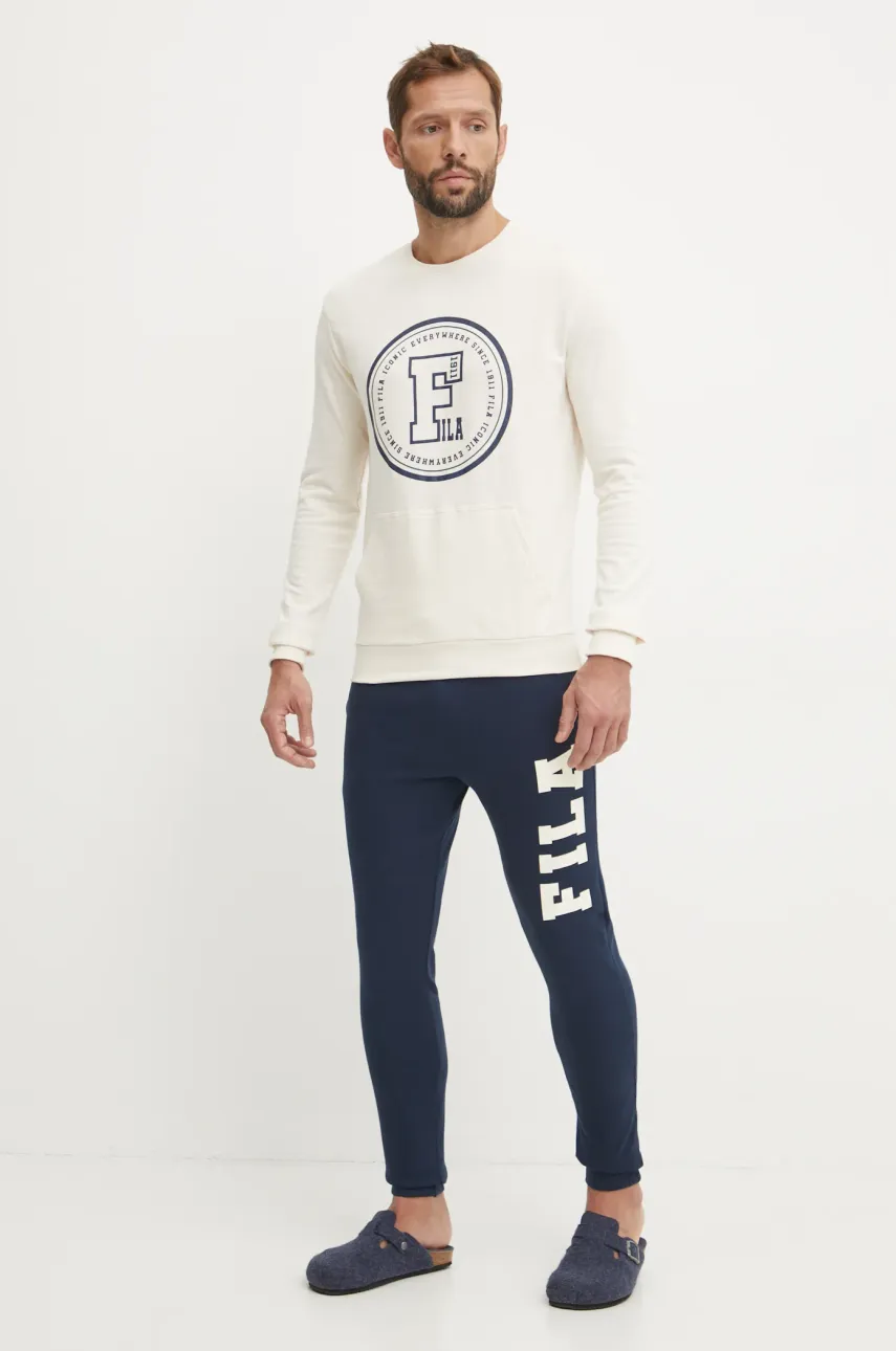 Fila trening din bumbac culoarea bej, FPW1199