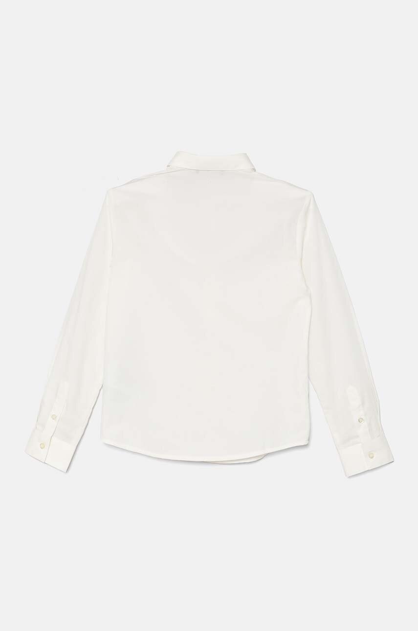 Детская хлопковая рубашка Emporio Armani цвет бежевый 6D4CJB 4N8QZ