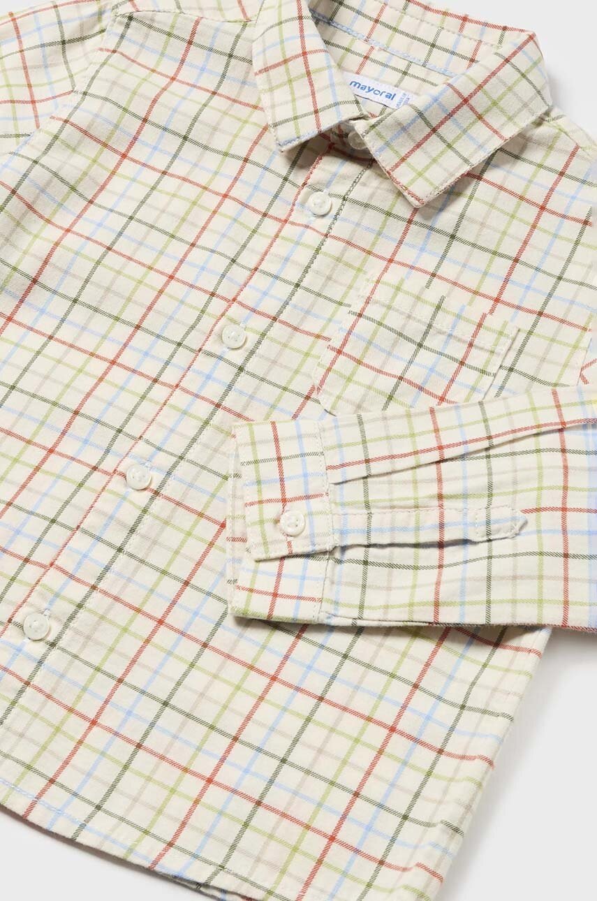 Дитяча бавовняна сорочка Mayoral колір бежевий 2191 в Вінниці Дитяча бавовняна сорочка Mayoral колір бежевий 2191 в Вінниці