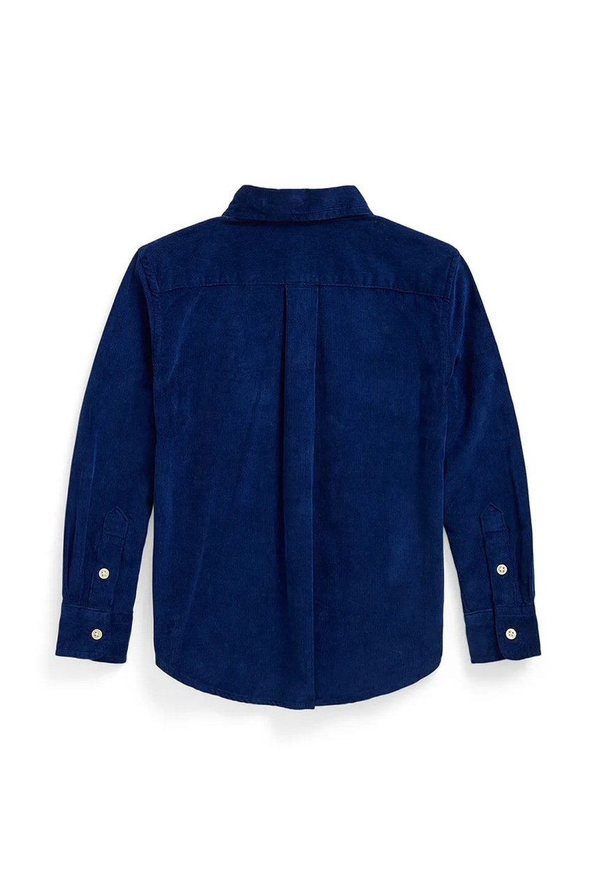 Детская хлопковая рубашка Polo Ralph Lauren цвет синий 322878882003