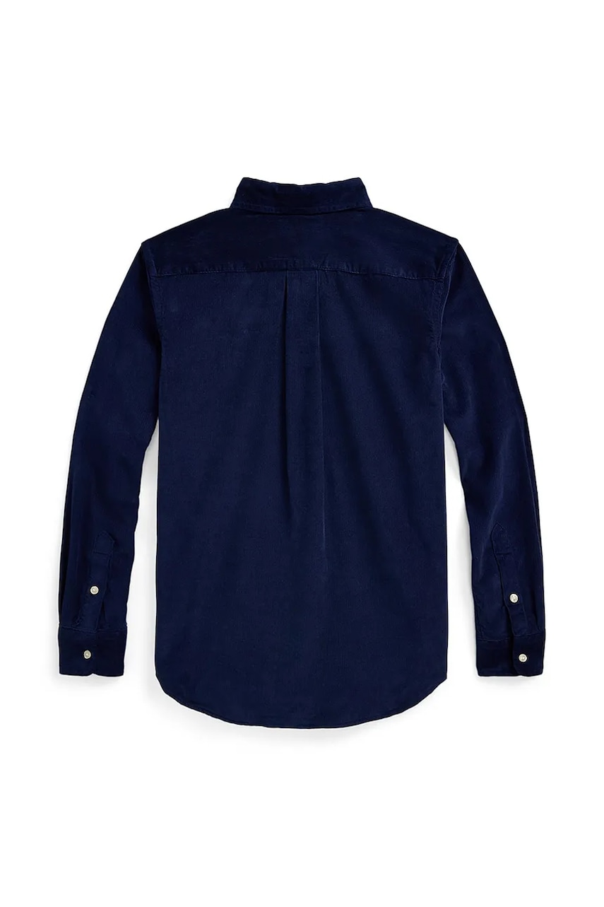 Детская хлопковая рубашка Polo Ralph Lauren цвет синий 323878882003 Детская хлопковая рубашка Polo Ralph Lauren цвет синий 323878882003