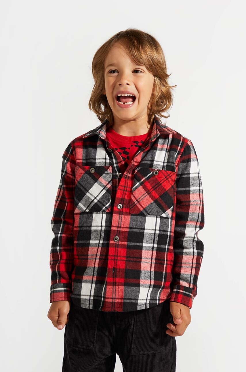Coccodrillo camasa de bumbac pentru copii culoarea rosu, ACADEMY BOY KIDS