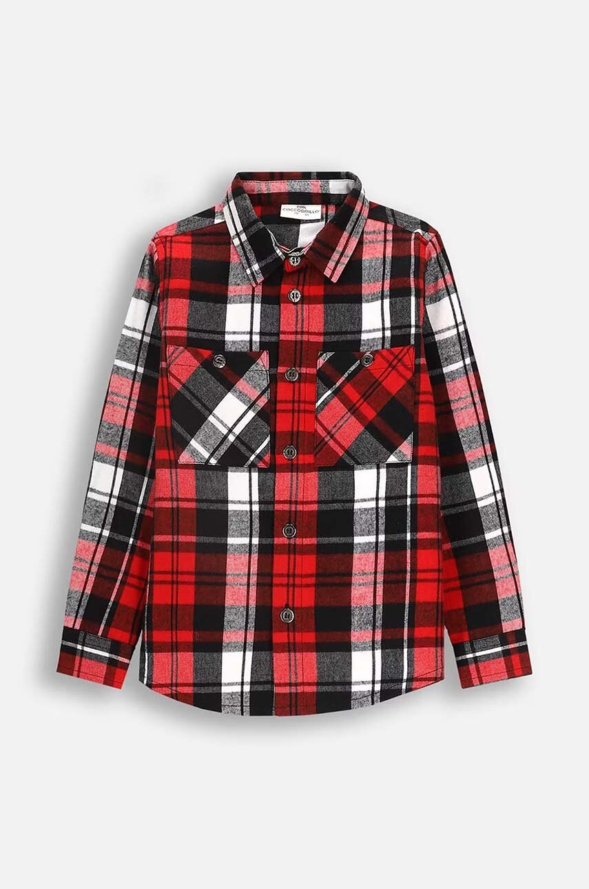 Детская хлопковая рубашка Coccodrillo цвет красный ACADEMY BOY KIDS в Хмельницком Детская хлопковая рубашка Coccodrillo цвет красный ACADEMY BOY KIDS в Хмельницком
