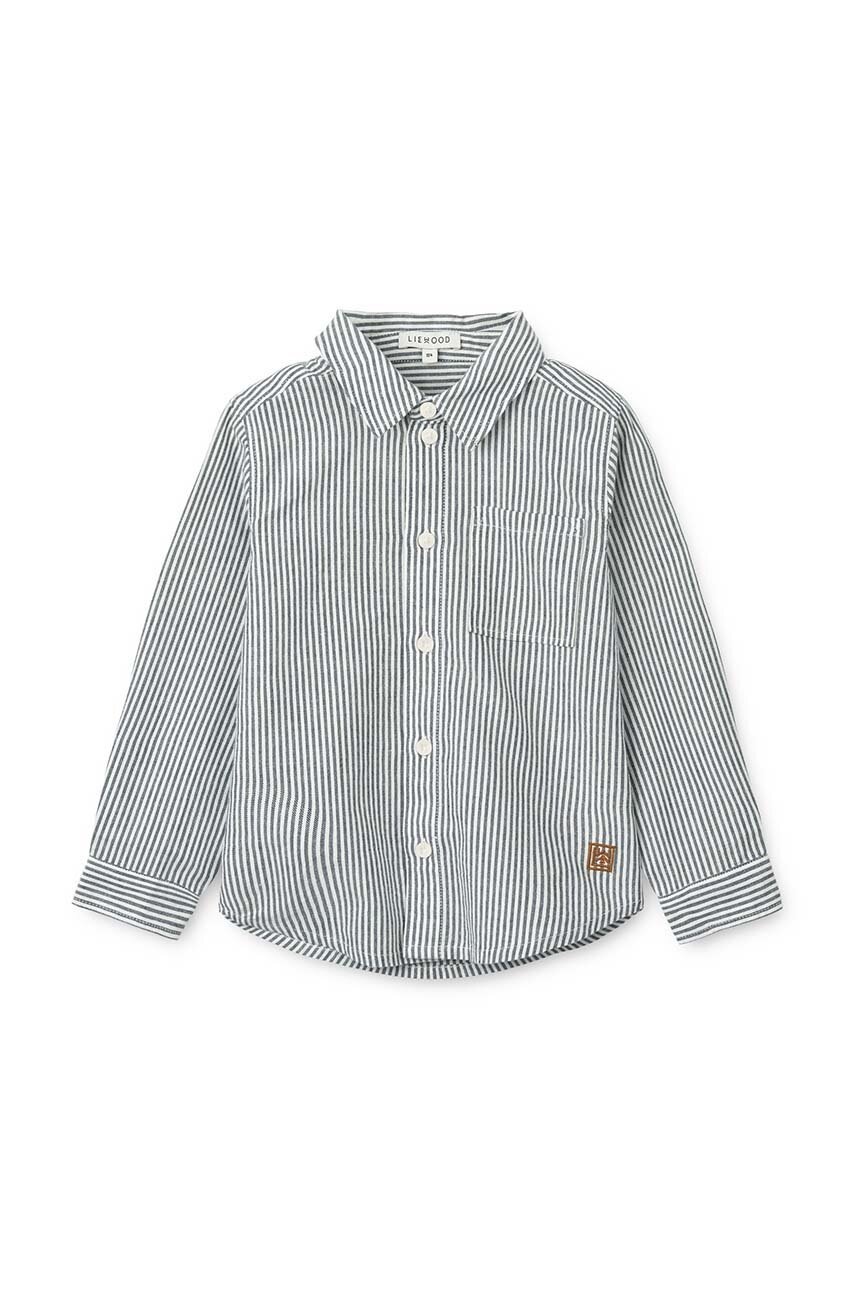 Детская хлопковая рубашка Liewood Costa Stripe Shirt LW19551