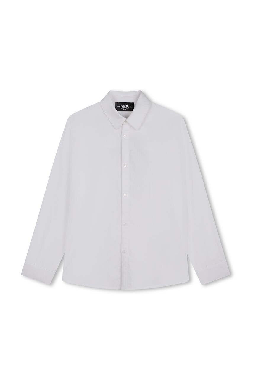Karl Lagerfeld camasa de bumbac pentru copii culoarea alb, Z30301 Karl Lagerfeld camasa de bumbac pentru copii culoarea alb, Z30301