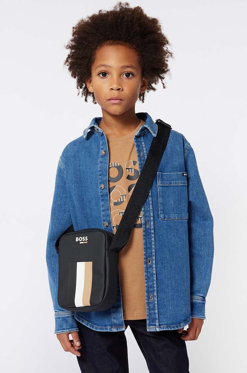 BOSS camasa din denim pentru copii J51131