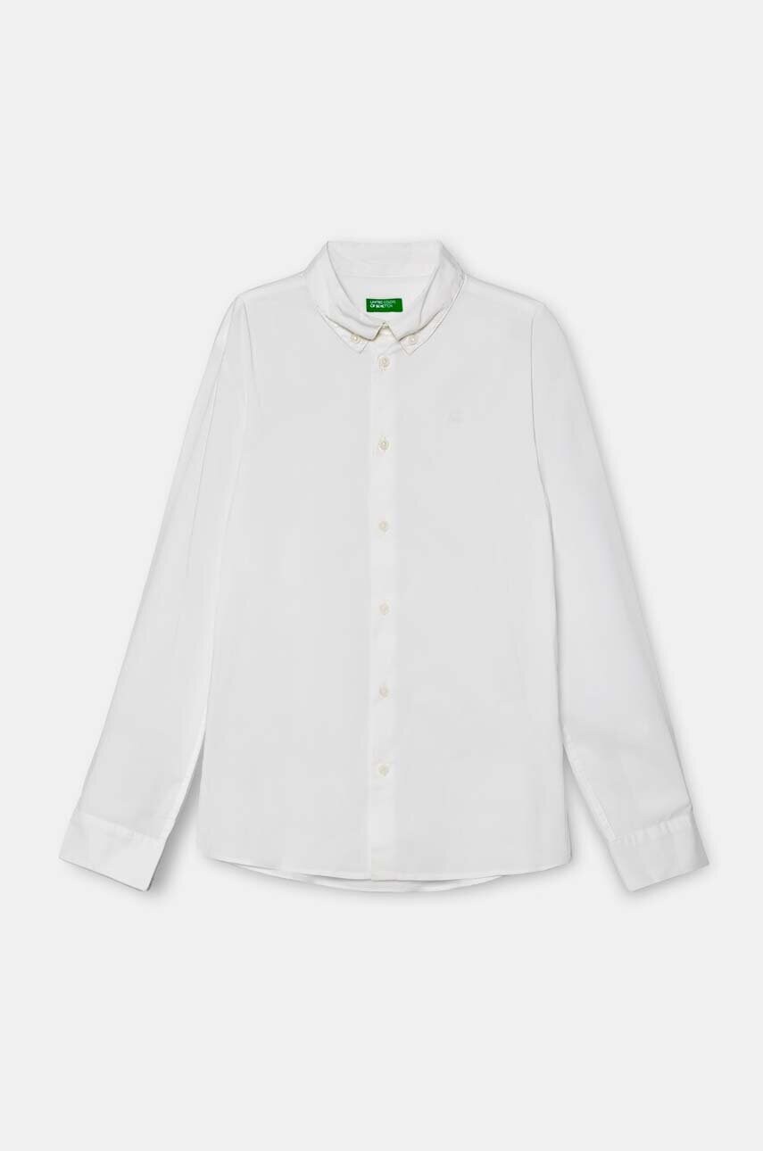 United Colors of Benetton camasa copii culoarea alb, 5AWRCQ01M