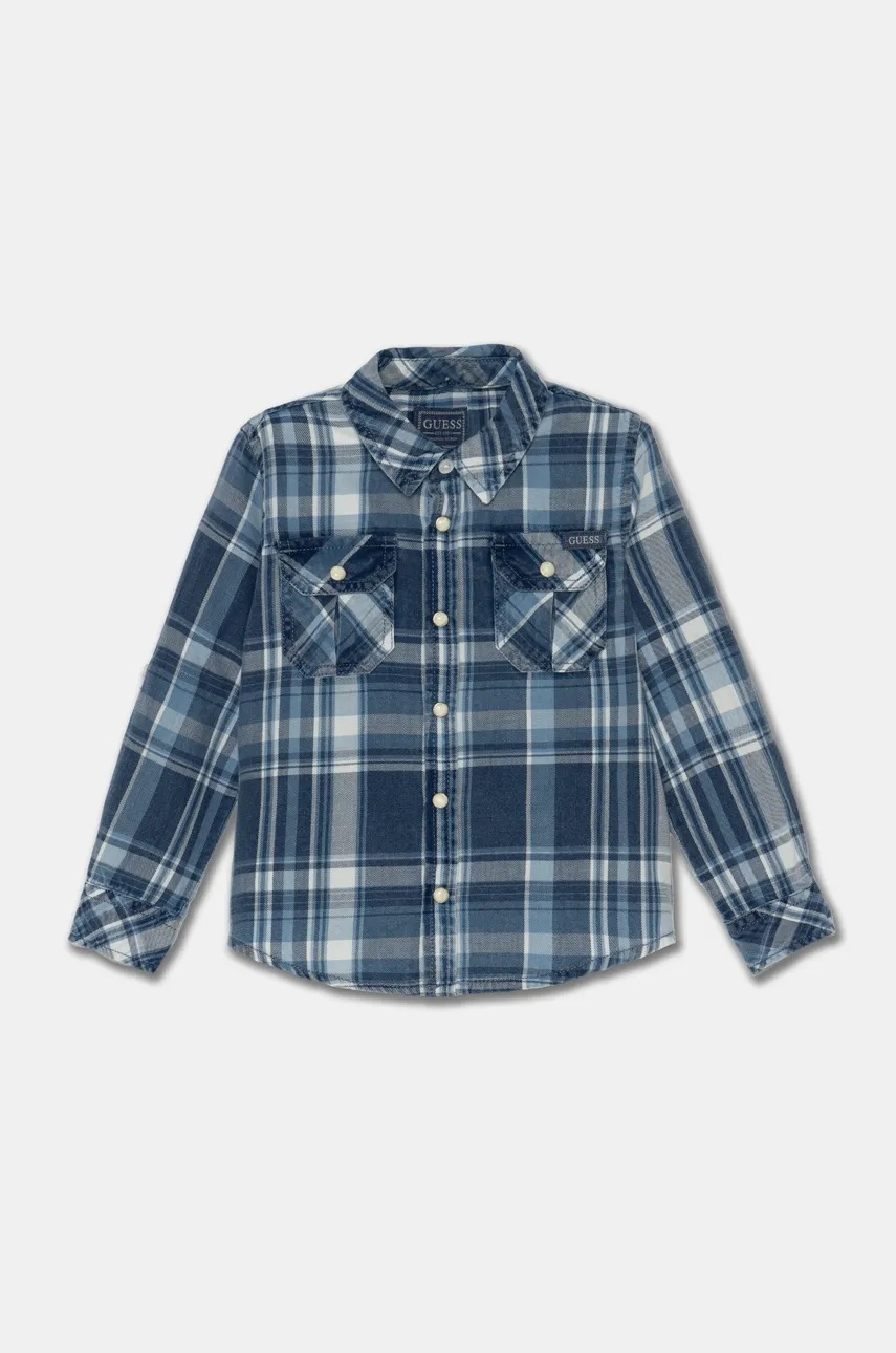 

Риза Guess в синьо N4BH03 D52G1, Син