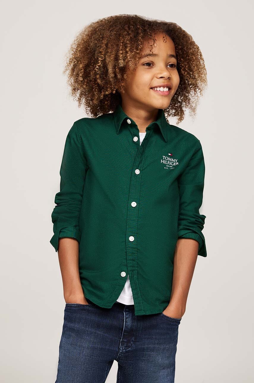 

Детска риза Tommy Hilfiger в зелено KB0KB09265, Зелен