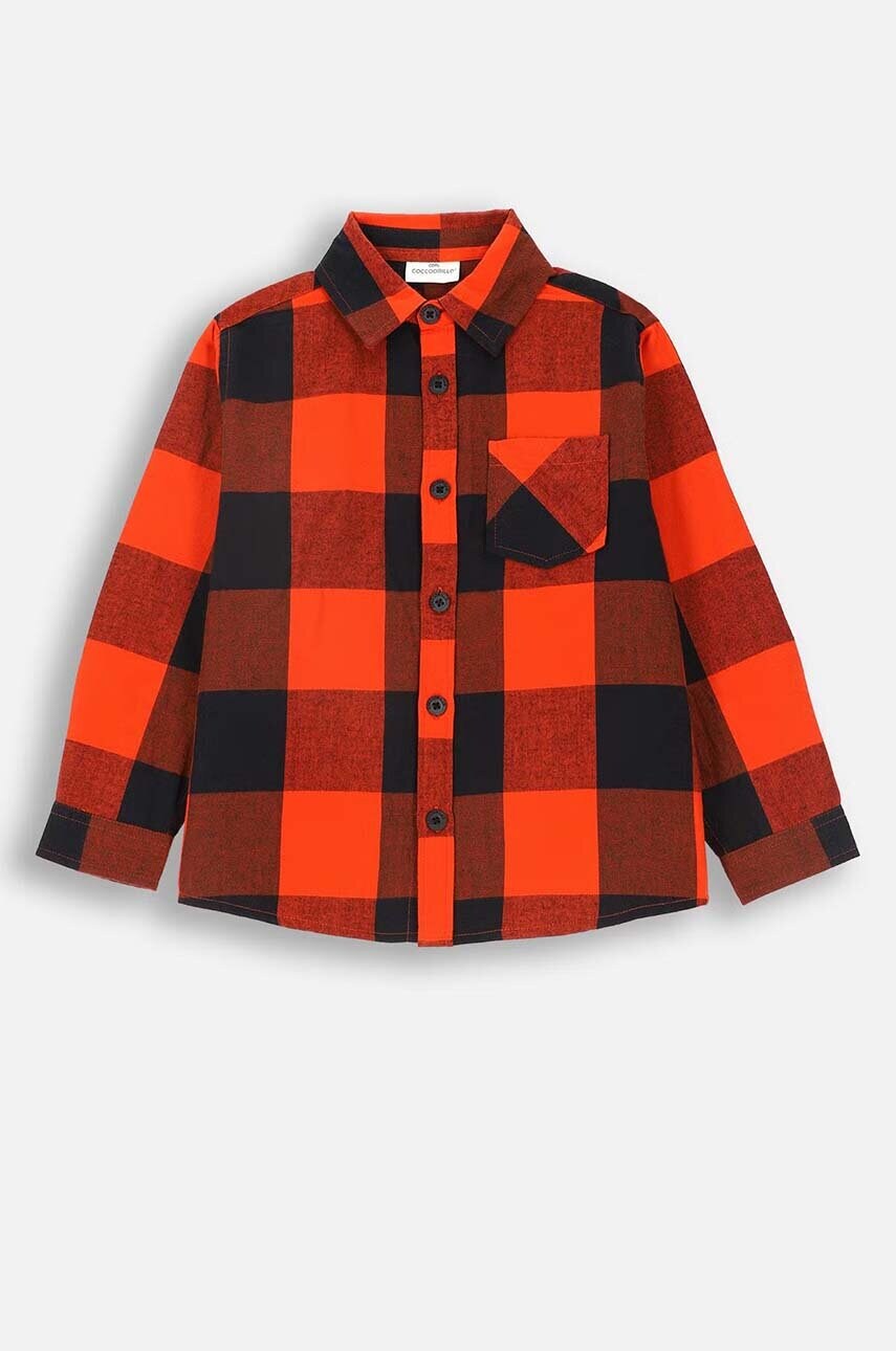 Coccodrillo camasa de bumbac pentru copii culoarea rosu, GRUNGE SWAMP BOY JUNIOR