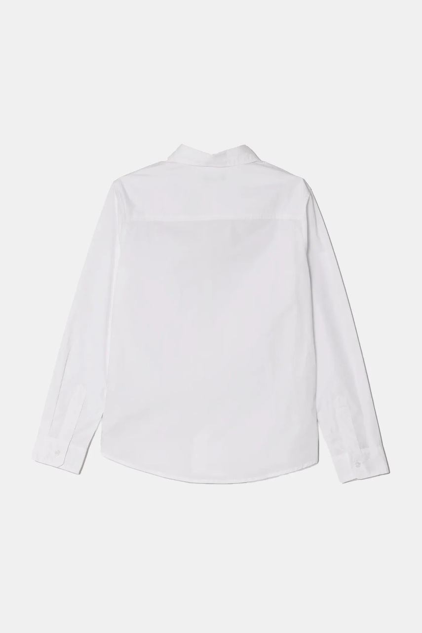 Детская хлопковая рубашка United Colors of Benetton цвет белый 59UXCQ03M
