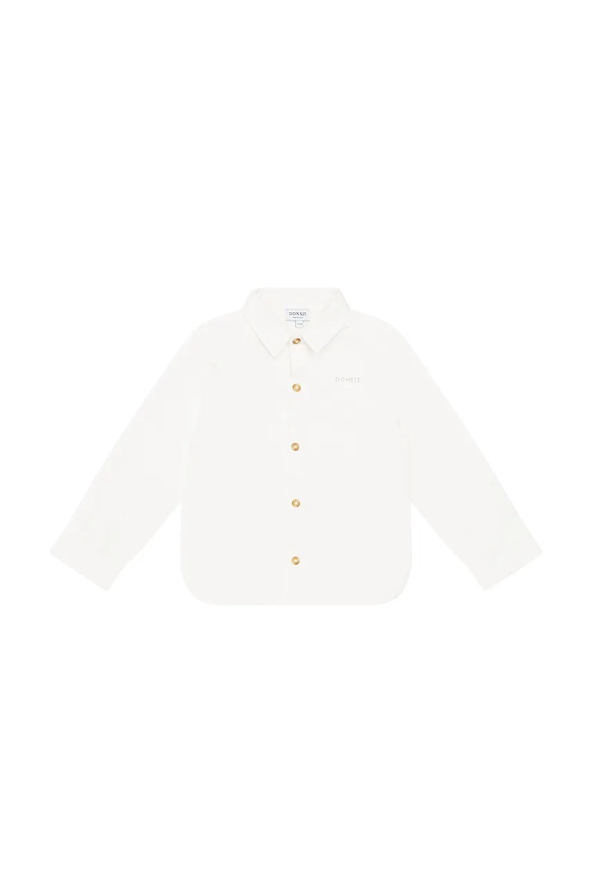 

Детска памучна риза Donsje Bellare Shirt в бяло 4083000, Бял