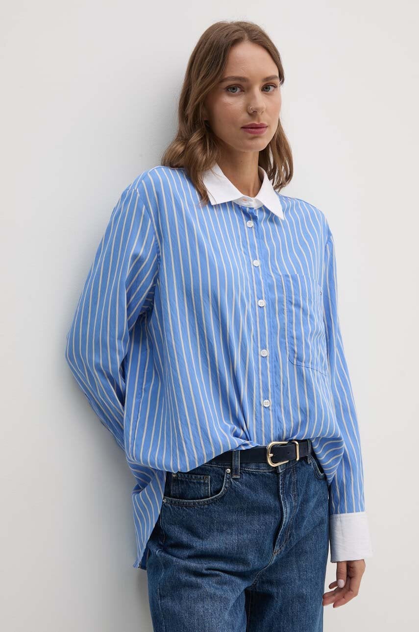 Levně Košile Tommy Hilfiger dámská, relaxed, s klasickým límcem, WW0WW42296