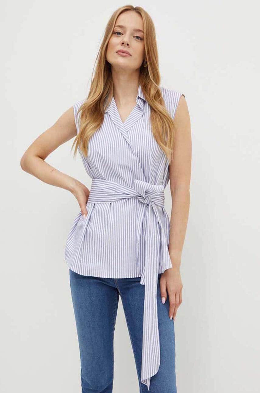 Weekend Max Mara camasa din bumbac femei, culoarea alb, cu guler clasic, relaxed, 2425116121600 Weekend Max Mara camasa din bumbac femei, culoarea alb, cu guler clasic, relaxed, 2425116121600