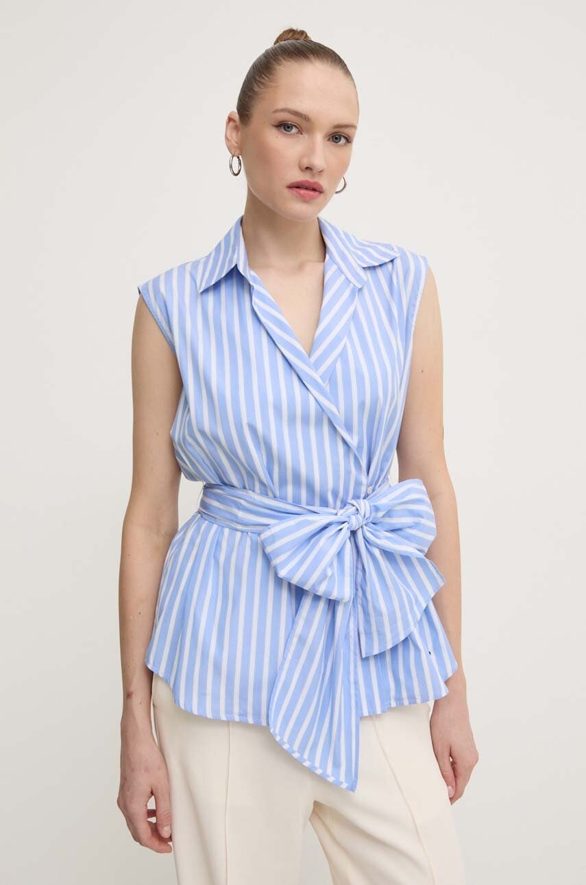 Weekend Max Mara camasa din bumbac femei, cu guler clasic, relaxed, 2425116121600