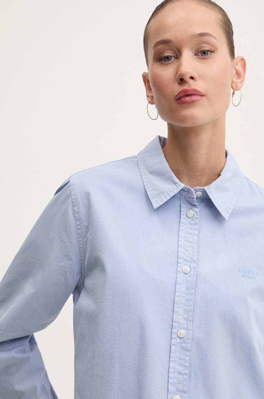 Βαμβακερό πουκάμισο Guess Jeans φωτογραφία
