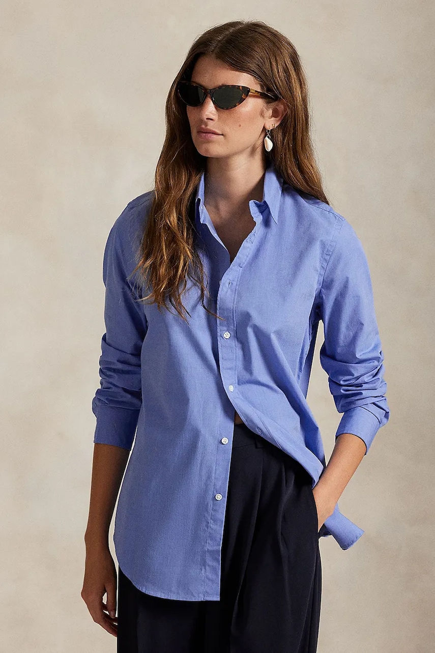 Рубашка Polo Ralph Lauren женская regular классический воротник 211941509 Рубашка Polo Ralph Lauren женская regular классический воротник 211941509