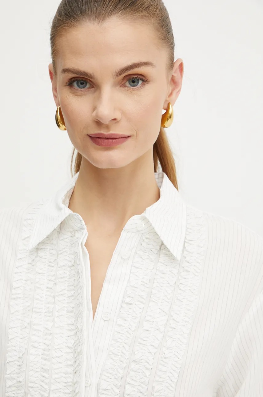 Сорочка Pinko жіноча колір білий regular класичний комір 104376 A273 