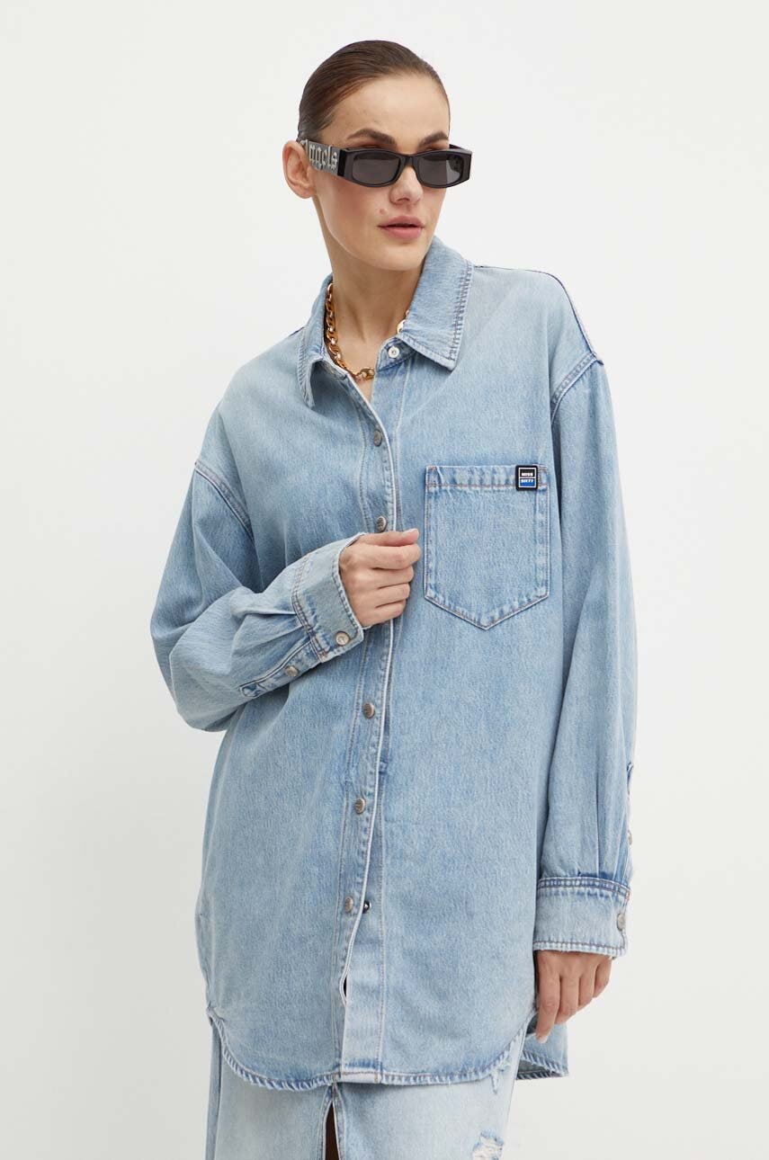 Miss Sixty camasa jeans 6L2XJ2010000 XJ2010 femei, cu guler clasic, relaxed, 6L2XJ2010000