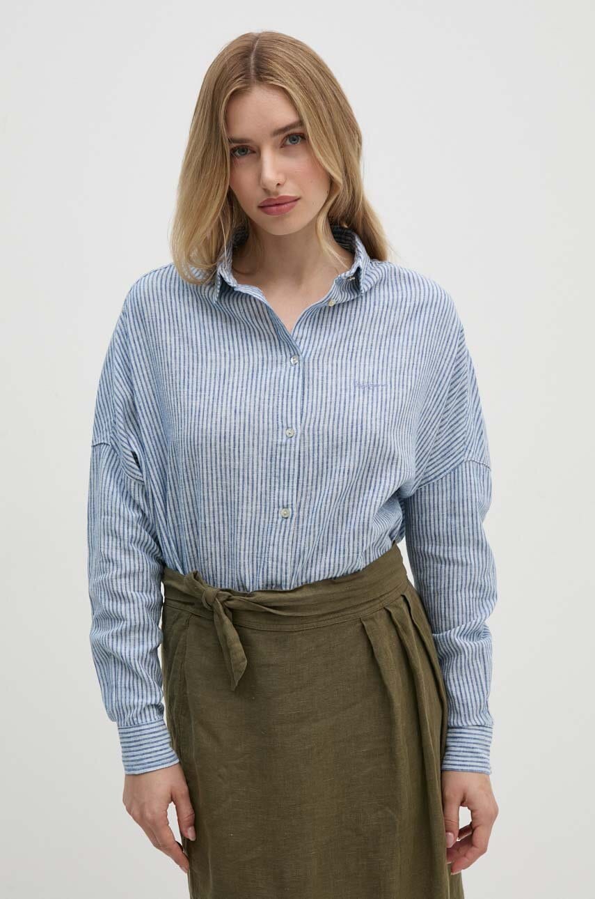 Pepe Jeans camasa de in MARCEL cu guler clasic, relaxed, PL304870 Pepe Jeans camasa de in MARCEL cu guler clasic, relaxed, PL304870