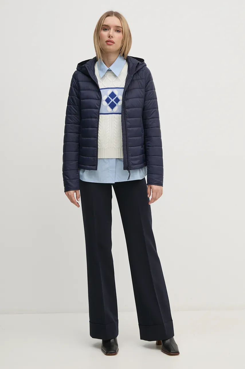 Хлопковая рубашка United Colors of Benetton женская regular классический воротник 5UJFDQ09C Хлопковая рубашка United Colors of Benetton женская regular классический воротник 5UJFDQ09C