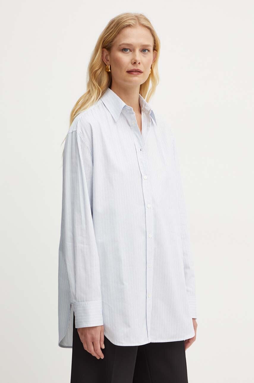 Weekend Max Mara camasa din bumbac femei, cu guler clasic, relaxed, 2425196016600