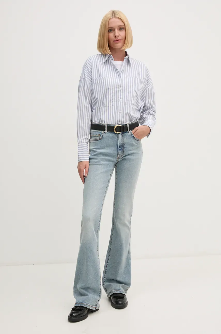 Хлопковая рубашка Barbour женская relaxed классический воротник LSH1639 Хлопковая рубашка Barbour женская relaxed классический воротник LSH1639