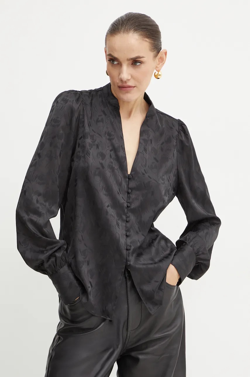 

Риза Guess RITA дамска в черно със стандартна кройка W4BH66 WGLK2, Черен