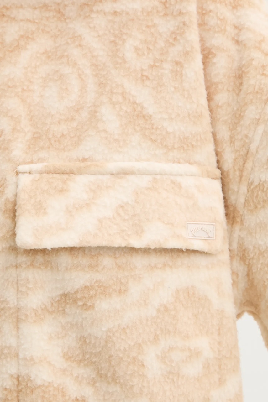Куртка-сорочка Billabong Happy Camper Shacket колір бежевий перехідна ABJFT00417 