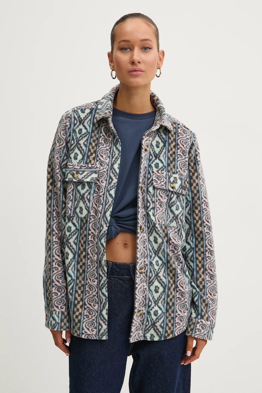 Billabong cămașă din lână Forge Fleece culoarea gri, cu guler clasic, regular fit, ABJFT00423 Billabong cămașă din lână Forge Fleece culoarea gri, cu guler clasic, regular fit, ABJFT00423