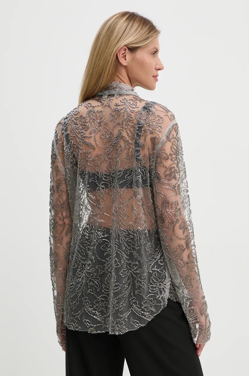 Πουκάμισο Remain 0 χρώμα: ασημί, 502206 φωτογραφία