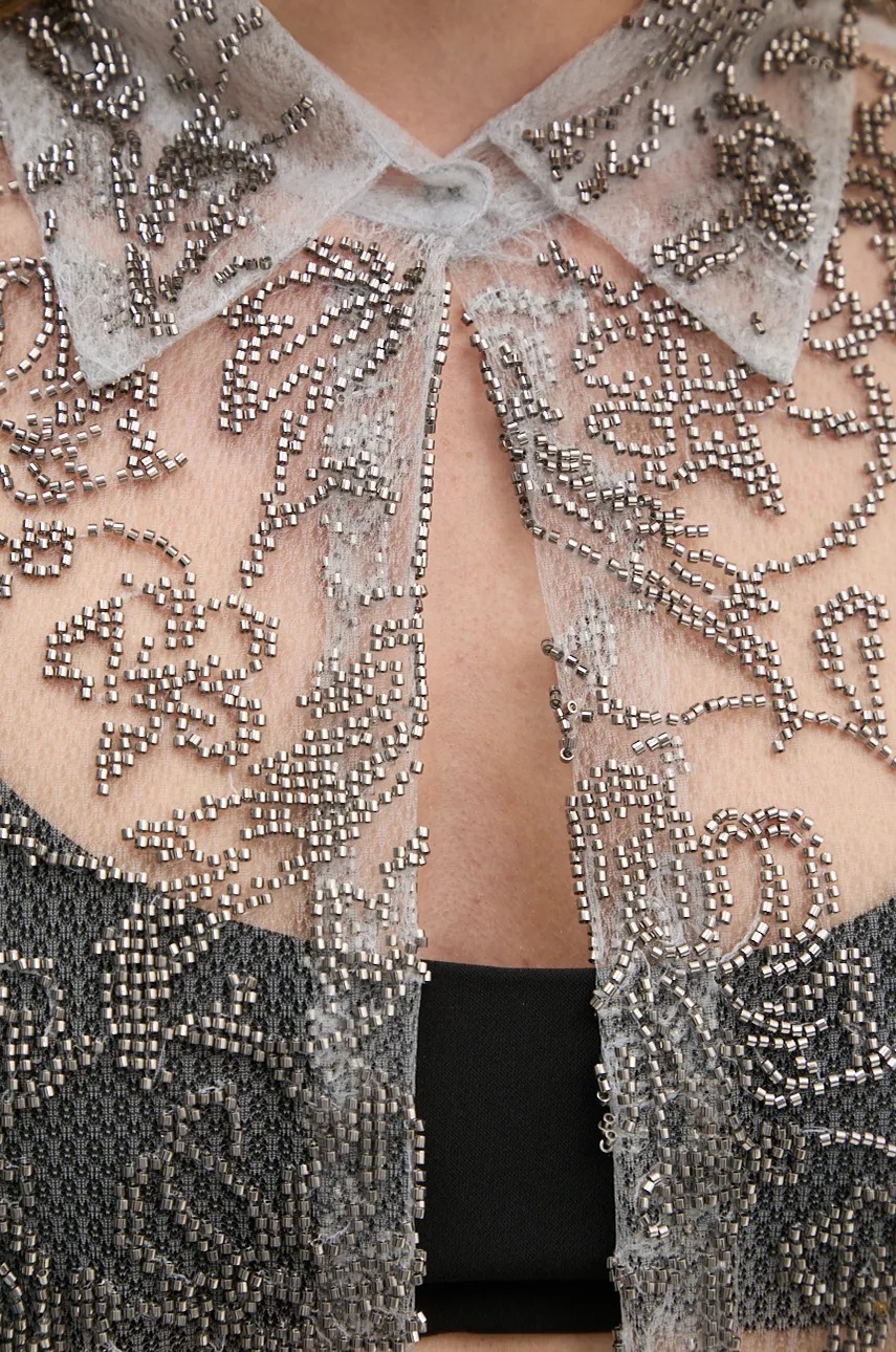 Πουκάμισο Remain 0 χρώμα: ασημί, 502206 φωτογραφία