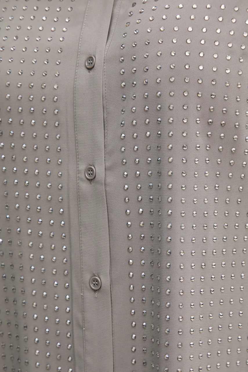 Πουκάμισο Sisley χρώμα: γκρι, 5MNPLQ083 φωτογραφία