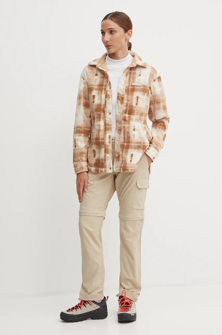 Рубашка Columbia Benton Springs женская цвет бежевый relaxed 2085661