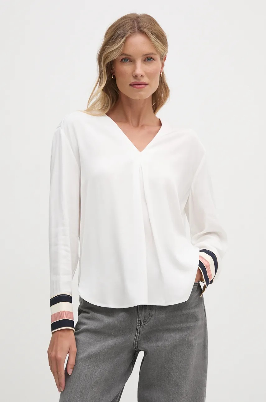 

Блуза Tommy Hilfiger в бяло с изчистен дизайн WW0WW43067, Бял
