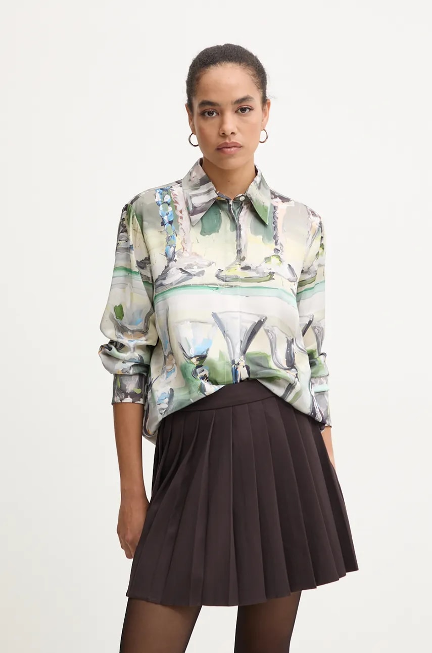 MSGM camasa x Jan De Vliegher femei, cu guler clasic, relaxed, 3742MDE16.247859