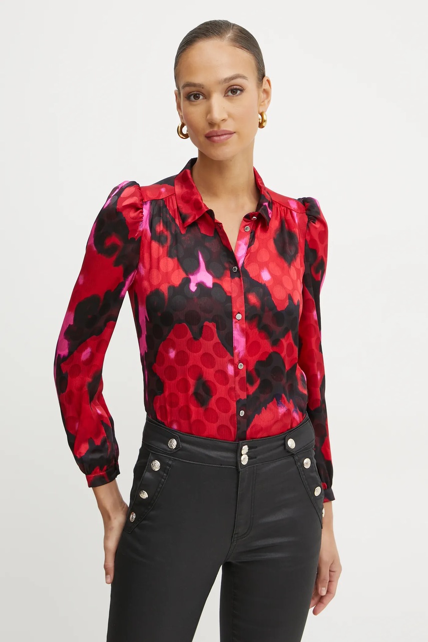 

Риза Morgan CYSE.F дамска в червено със стандартна кройка с класическа яка CYSE.F, Червен