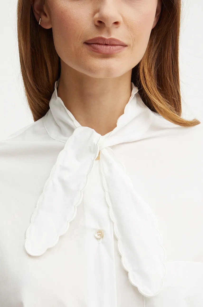 Βαμβακερό πουκάμισο Forte Forte χρώμα: άσπρο, 13306_my shirt φωτογραφία