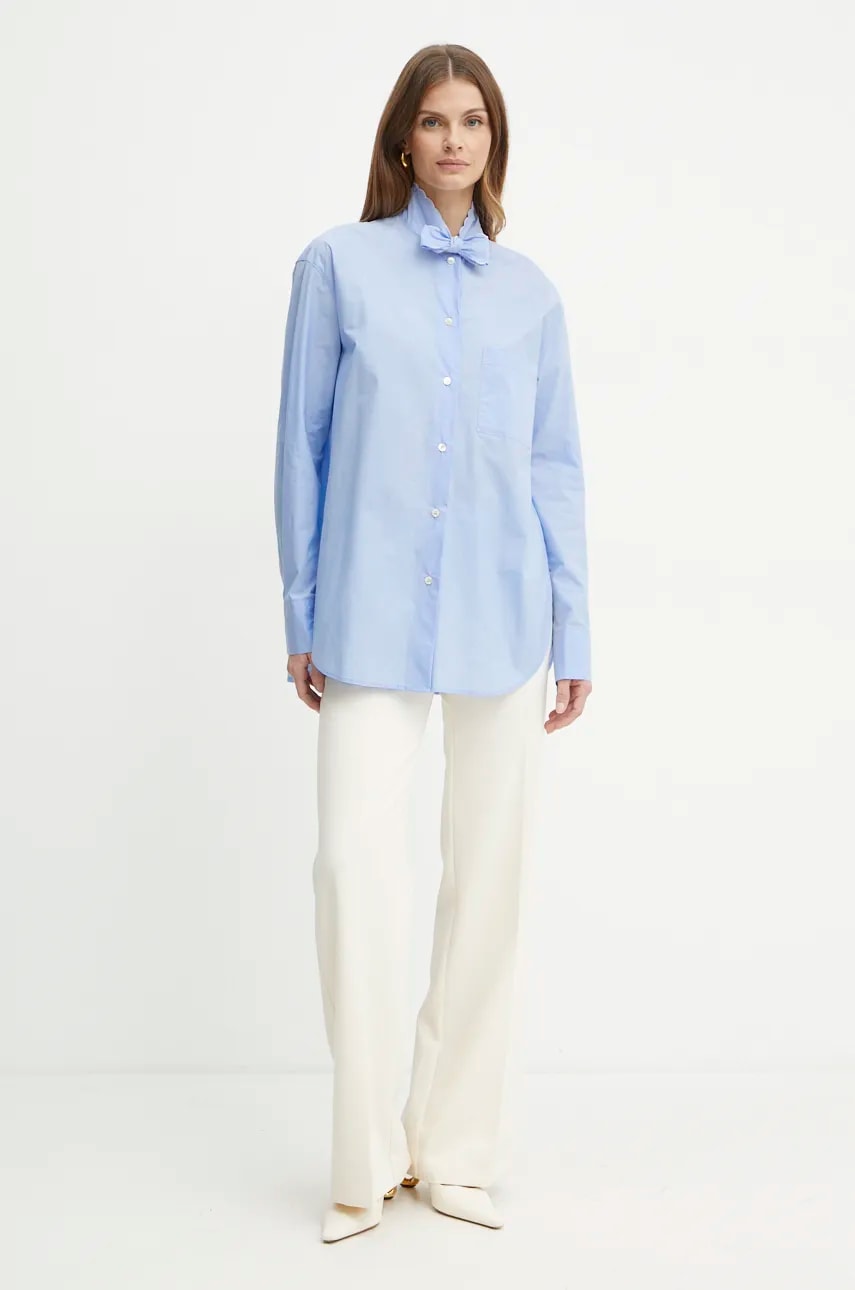 Хлопковая рубашка Forte Forte женская relaxed шнурованное декольте 13306_my shirt Хлопковая рубашка Forte Forte женская relaxed шнурованное декольте 13306_my shirt