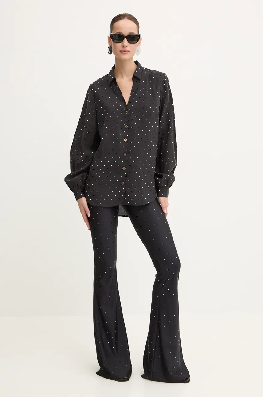 Рубашка Never Fully Dressed Miley Shirt женская цвет чёрный regular классический воротник NFDTO1572 Рубашка Never Fully Dressed Miley Shirt женская цвет чёрный regular классический воротник NFDTO1572